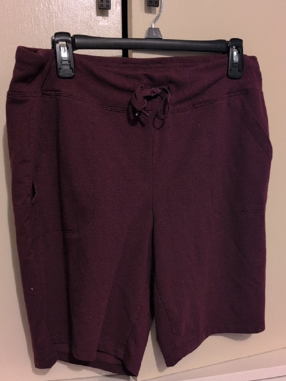 Athletic Works Plum Drawstring Bermuda Shorts - Picture 3 of 4